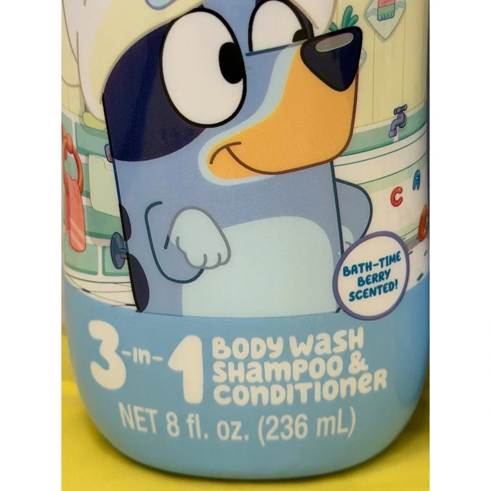Bluey 3-in-1 Shampoo‎ Conditioner Body Wash & Strawberry Body Wash Set 8oz 2pk